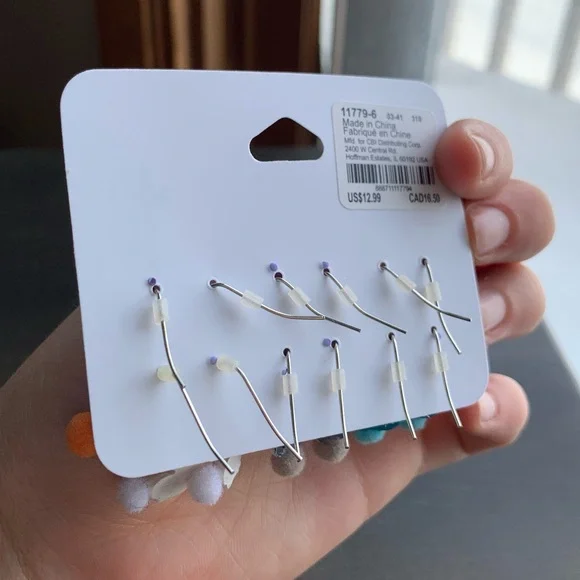 Claire’s | Animal Pom Pom Drop Earrings - Picture 4 of 7